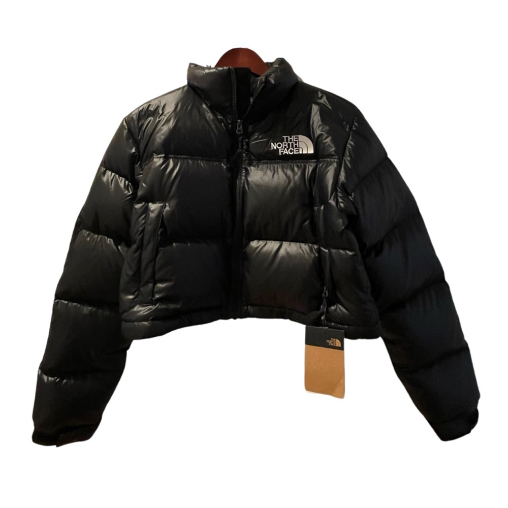 North Face 1996 Retro Nuptse Black Cropped Puffer Jacket